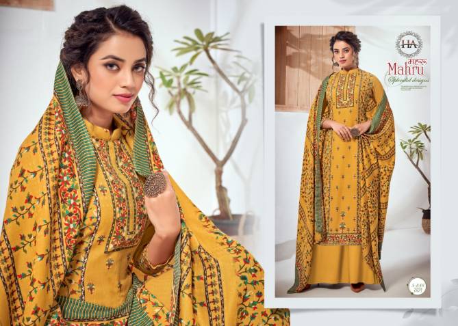 Harshit Mahru Digital Printed Casual Wear Pashmina Designer Dress Material Collection